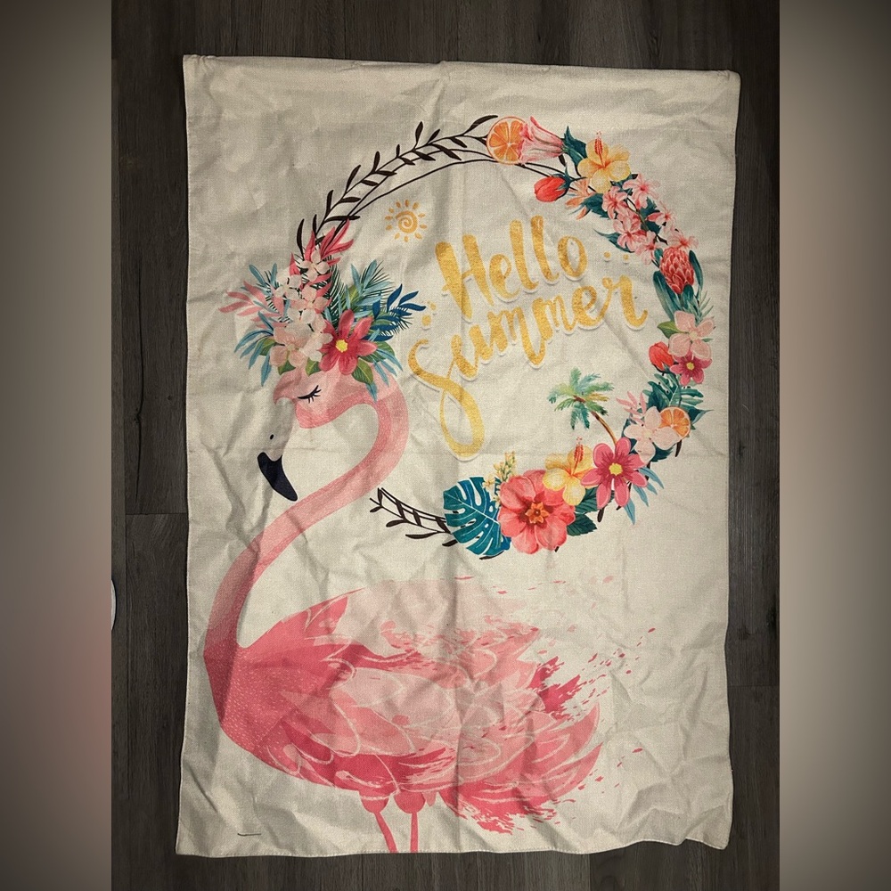 Hello summer flag, 28 x 39 outdoor summer-flag